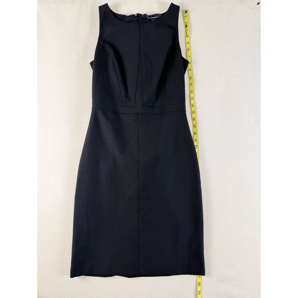 White House Black Market Black Sheath Dress Size 2 Sleeveless Career
